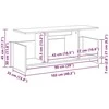 TV staliukas Televizoriaus stovas 102 x 35 x 45 cm Pilkas Sonoma