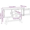 TV staliukas Televizoriaus stovas 110 x 30 x 75 cm Natūrali