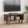TV staliukas Televizoriaus stovas Rūkyta ąžuolas 68,5 x 35 x 35 cm