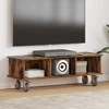 TV staliukas Televizoriaus stovas Rūkyta ąžuolas 100 x 35 x 35 cm
