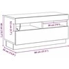 TV staliukas Televizoriaus spintelė 80 x 35 x 40 cm Juodas ąžuolas