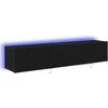 TV staliukas TV sieninė spintelė su LED 2 pcs Juodas ąžuolas 80 x 35 x 31 cm