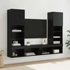 TV staliukas Televizorių sieniniai baldai su LED 5 pcs 40,5 x 30 x 102 cm