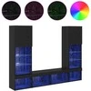TV staliukas Televizorių sieniniai baldai su LED 5 pcs 40,5 x 30 x 102 cm
