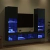 TV staliukas Televizorių sieniniai baldai su LED 5 pcs 40,5 x 30 x 102 cm