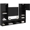 TV staliukas Televizorių sieniniai baldai su LED 5 pcs 40,5 x 30 x 102 cm