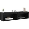 TV staliukas TV spintelių komplektas 2 pcs Juodas ąžuolas 60 x 30 x 30 cm