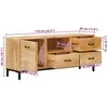 TV staliukas Televizorių stovai Ruda 110 x 30 x 46 cm Kietas mango medis