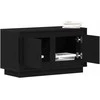 TV staliukas Televizoriaus spintelė juoda ąžuolo 80 x 35 x 45 cm