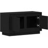 TV staliukas Televizoriaus spintelė juoda ąžuolo 80 x 35 x 45 cm