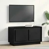 TV staliukas Televizoriaus spintelė juoda ąžuolo 80 x 35 x 45 cm