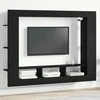 TV staliukas Televizoriaus spintelė juoda ąžuolo 152 x 22 x 113 cm