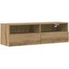 TV staliukas TV sieninė spintelė 2 pcs artisano ąžuolo 100 x 30 x 30 cm