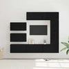 TV staliukas TV spintelių komplektas 8 pcs Juodas ąžuolas Apdirbta mediena