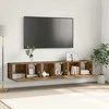 TV staliukas TV spintelių komplektas 3 pcs Ruda 60 x 30 x 30 cm