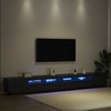 TV staliukas TV spintelių komplektas 3 pcs Juoda 300 x 35 x 40 cm