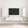 TV staliukas TV sieninė spintelė 2 pcs Balta 30 x 31 x 80 cm