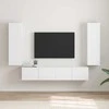 TV staliukas TV sieninė spintelė 2 pcs Balta 30 x 31 x 100 cm