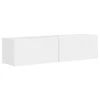 TV staliukas TV sieninė spintelė 2 pcs Blizgus baltas 60 x 31 x 29,5 cm