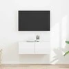 TV staliukas TV sieninė spintelė 2 pcs Blizgus baltas 39 x 31 x 29,5 cm