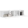 TV staliukas TV sieninė spintelė 2 pcs Blizgus baltas 60 x 31 x 29,5 cm
