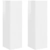 TV staliukas TV sieninė spintelė 2 pcs Blizgus baltas 30 x 31 x 100 cm