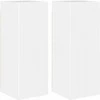 TV staliukas TV sieninė spintelė 2 pcs Blizgus baltas 30 x 31 x 80 cm