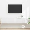 TV staliukas TV sieninė spintelė 2 pcs Blizgus baltas 78,5 x 31 x 29,5 cm
