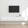 TV staliukas TV sieninė spintelė 2 pcs Blizgus baltas 98 x 31 x 29,5 cm