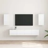 TV staliukas TV sieninė spintelė 2 pcs Blizgus baltas 30 x 31 x 60 cm