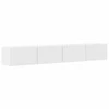 TV staliukas TV sieninė spintelė 2 pcs Blizgus baltas 98 x 31 x 29,5 cm