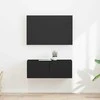 TV staliukas TV sieninė spintelė 2 pcs Juoda 39 x 31 x 29,5 cm