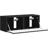 TV staliukas TV sieninė spintelė 2 pcs Juoda 39 x 31 x 29,5 cm
