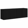 TV staliukas TV sieninė spintelė 2 pcs Juoda 59,5 x 31 x 40 cm