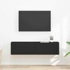 TV staliukas TV sieninė spintelė 2 pcs Juoda 60 x 31 x 29,5 cm