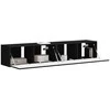 TV staliukas TV sieninė spintelė 2 pcs Juoda 78,5 x 31 x 29,5 cm