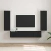 TV staliukas TV sieninė spintelė 2 pcs Juoda 30 x 31 x 100 cm