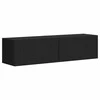 TV staliukas TV sieninė spintelė 2 pcs Juoda 60 x 31 x 29,5 cm