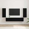 TV staliukas TV sieninė spintelė 2 pcs Juoda 30 x 31 x 80 cm