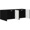 TV staliukas TV sieninė spintelė 2 pcs Juoda 59,5 x 31 x 40 cm
