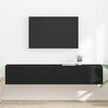 TV staliukas TV sieninė spintelė 2 pcs Juoda 78,5 x 31 x 29,5 cm