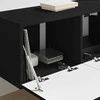 TV staliukas TV sieninė spintelė 2 pcs Juoda 78,5 x 31 x 29,5 cm
