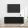 TV staliukas TV sieninė spintelė 2 pcs Juoda 59,5 x 31 x 40 cm
