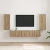 TV staliukas TV sieninė spintelė 2 pcs Meistrų ąžuolas 30 x 31 x 80 cm