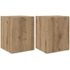 TV staliukas TV sieninė spintelė 2 pcs Meistrų ąžuolas 30 x 31 x 40 cm