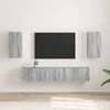 TV staliukas TV sieninė spintelė 2 pcs Pilkas Sonoma 30 x 31 x 60 cm