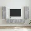 TV staliukas TV sieninė spintelė 2 pcs Pilkas Sonoma 30 x 31 x 100 cm