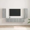 TV staliukas TV sieninė spintelė 2 pcs Pilkas Sonoma 30 x 31 x 80 cm