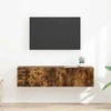 TV staliukas TV sieninė spintelė 2 pcs Rūkyta ąžuolas 60 x 31 x 29,5 cm