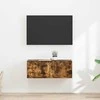 TV staliukas TV sieninė spintelė 2 pcs Rūkyta ąžuolas 39 x 31 x 29,5 cm